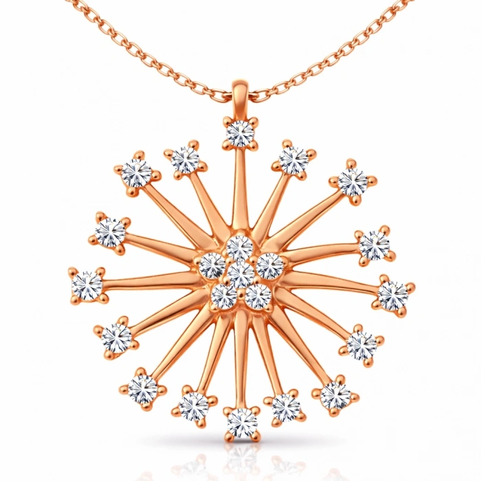 Kadın ​Gümüş Rose Çiçek Kadın Kolye