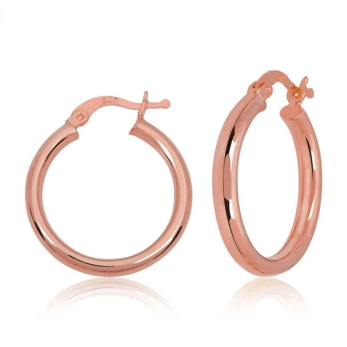 Kadın Gümüş Rose Halka Kadın Küpe