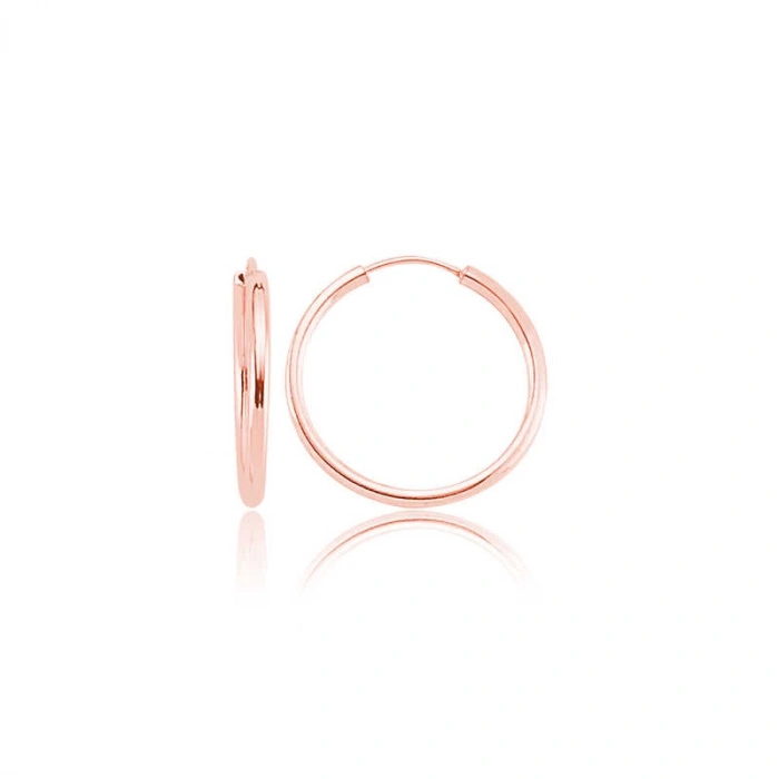 Kadın ​Gümüş Rose Kaplama Halka Küpe