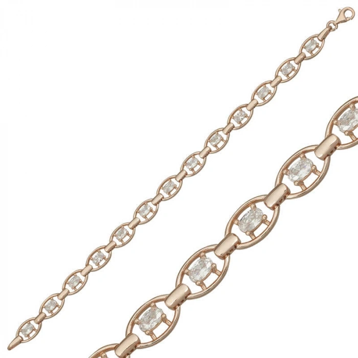 Kadın Gümüş Rose Oval Su Yolu Bayan Bileklik