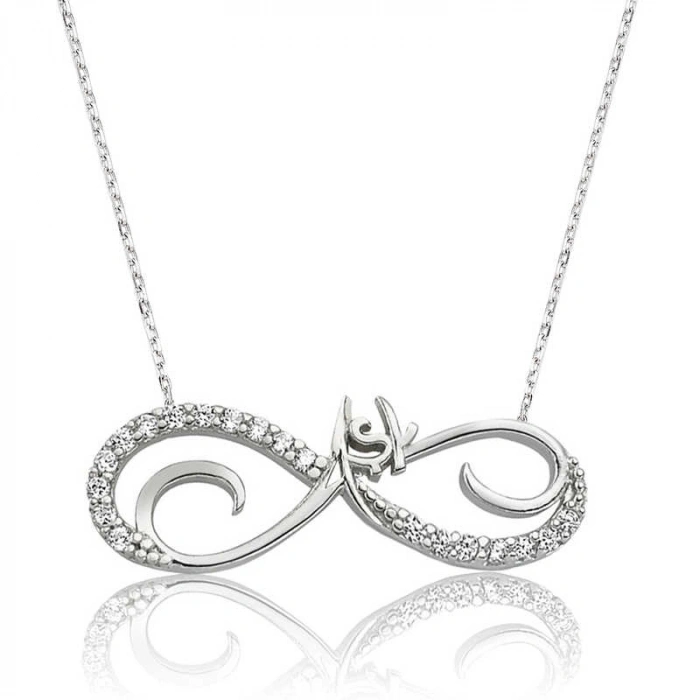 Kadın Gümüş Sonsuz Aşk Bayan Kolye