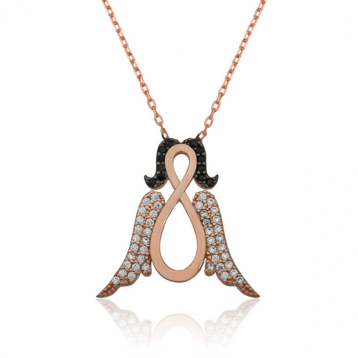 Kadın Gümüş Sonsuz Melek Bayan Kolye