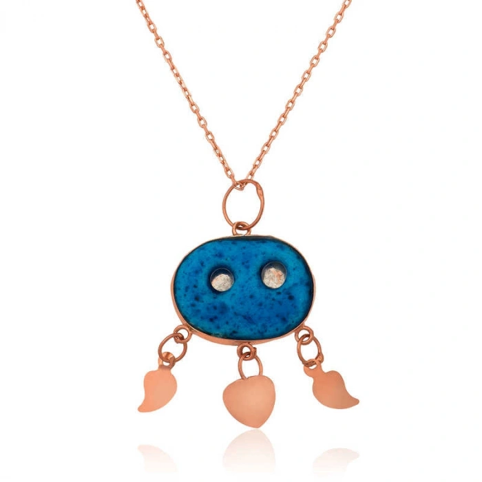 Kadın Gümüş Süryani Gözü Kolye