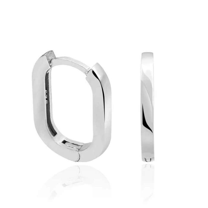 Kadın Gümüş Taşsız J Bayan Küpe