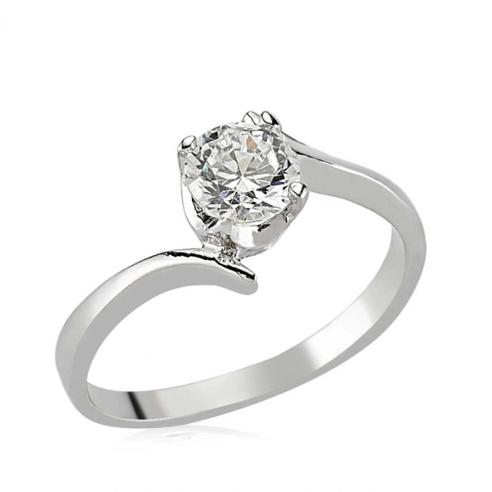 Kadın Gümüş Tek Taş Bayan Yüzük