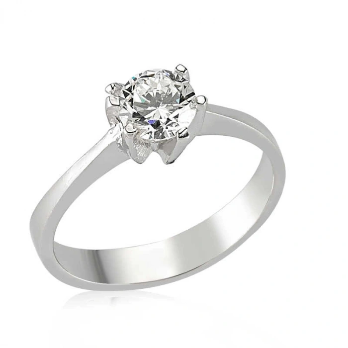 Kadın Gümüş Tek Taş Bayan Yüzük