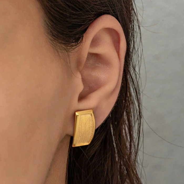 Kadın Gümüş Trabzon Hasır Kadın Küpe