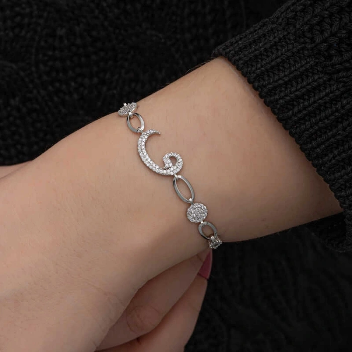 Kadın Gümüş Vav Kadın Bileklik