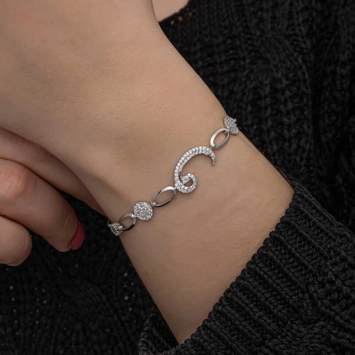 Kadın Gümüş Vav Kadın Bileklik