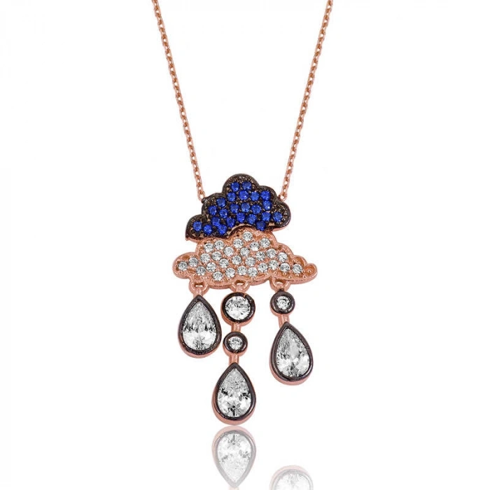 Kadın Gümüş Yağmur Bulutu Kolye