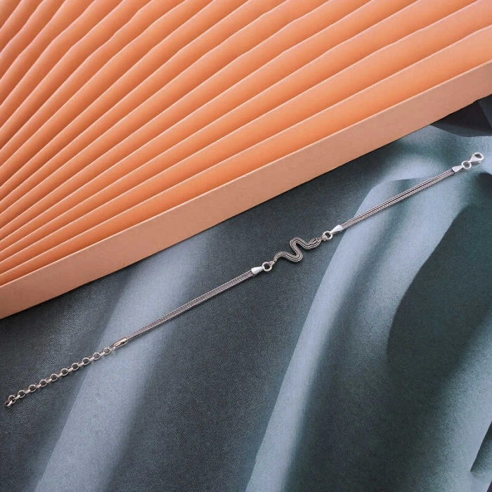 Kadın Gümüş Yılan Kadın Bileklik