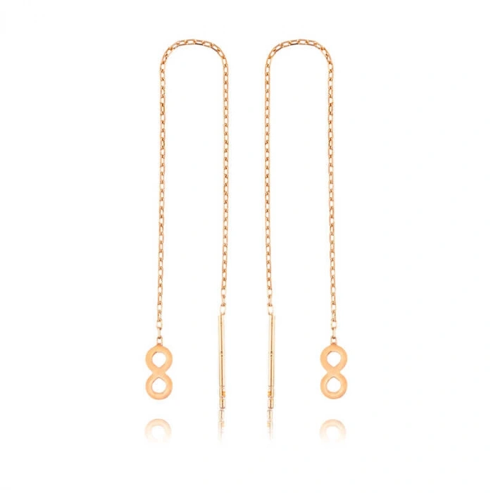 Kadın Gümüş Zincirli Sonsuzluk Küpe