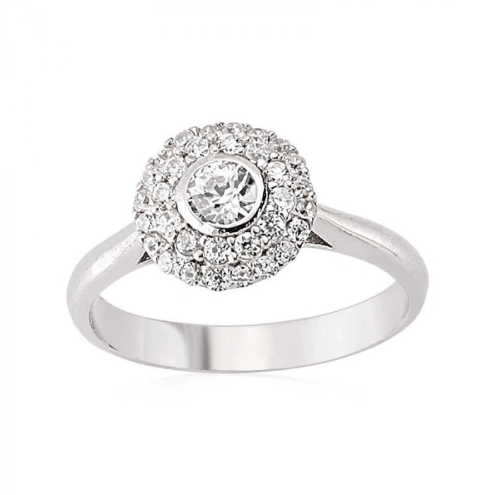 Kadın Gümüş Zirkon Taşlı Bayan Yüzük