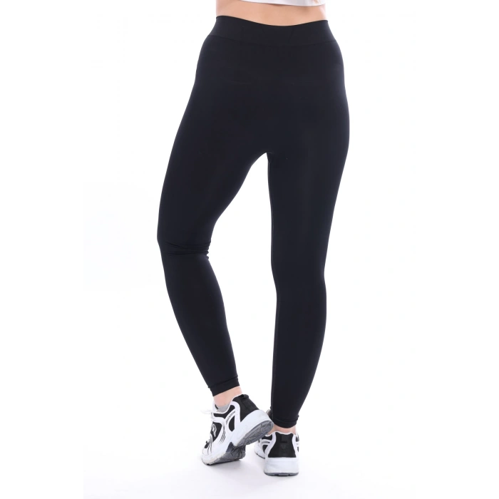 Kadın W İşlemeli Kemer Detaylı Toparlayıcı Tayt