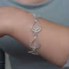 Kadın Gümüş Ay Dansı Telkari Kadın Bileklik