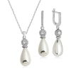 Kadın Gümüş Damla İnci Kadın Set