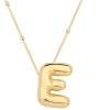 Kadın Gümüş Gold Balon E Harfi Kadın Kolye