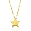 Kadın Gümüş Gold Yıldız Kadın Kolye