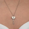 Kadın Gümüş Kalpli Sonsuzluk Kadın Kolye