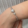 Kadın Gümüş Kalpli Su Yolu Kadın Bileklik