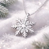 Kadın Gümüş Kar Tanesi Kadın Kolye