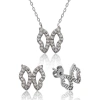 Kadın Gümüş Kelebek Bayan Set