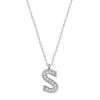 Kadın Gümüş Rodyum S Harfi Kadın Kolye