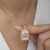 Kadın Gümüş Rose Allah Yazılı Kadın Kolye