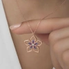 Kadın ​Gümüş Rose Çiçek Kadın Kolye