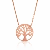Kadın Gümüş Rose Hayat Ağacı Bayan Kolye