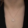Kadın Gümüş Rose Kar Tanesi Kadın Kolye