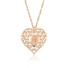 Kadın ​Gümüş Rose Kişiye Özel Kalbin İçinde Kalp Bayan Kolye
