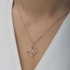 Kadın Gümüş Rose Sonsuzluk Kelebek Kadın Kolye