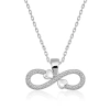 Kadın Gümüş Sonsuzluk Kalpler Bayan Kolye