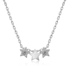 Kadın Gümüş Üç Yıldız Kolye