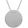 Kadın Gümüş Yuvarlak Plaka Kolye