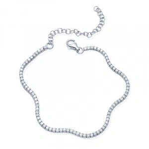 Kadın Gümüş 2 mm Su Yolu Kadın Bileklik