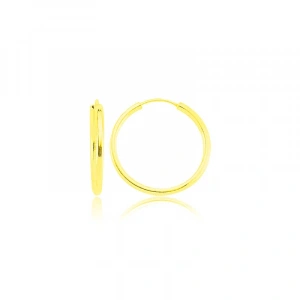 Kadın ​Gümüş Altın Kaplama Halka Küpe