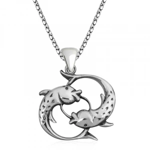 Kadın Gümüş Balık Kolye