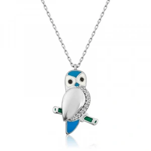 Kadın ​Gümüş Baykuş Bayan Kolye