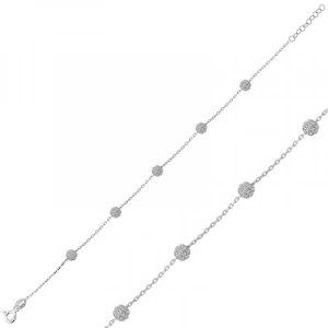 Kadın Gümüş Beyaz Toplu Bayan Bileklik