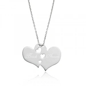 Kadın Gümüş Biricik Annem Yazılı Bayan Kolye