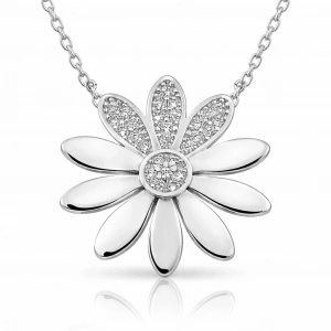 Kadın ​Gümüş Çiçek Bayan Kolye