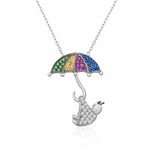 Kadın Gümüş Doğan Bebek Kolye