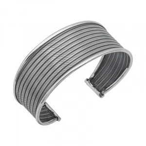 Kadın Gümüş Eskitme Desenli Kadın Bilezik