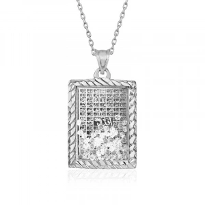 Kadın Gümüş Esma’ül Hüsna Yazılı Kolye