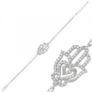 Kadın Gümüş Fatma Ana Eli Bayan Bileklik