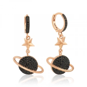 Kadın Gümüş Gezegen Bayan Küpe