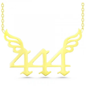 Kadın Gümüş Gold 444 Melek Sayısı Kadın Kolye