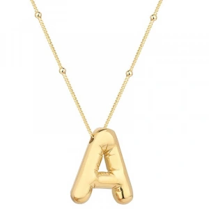 Kadın Gümüş Gold Balon A Harfi Kadın Kolye